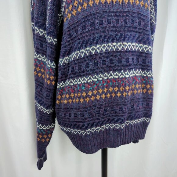 Vintage Scandia Nordic Knit Sweater Medium Purple - Picture 3 of 9
